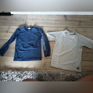 Blue and White Kids Swim Rashguards